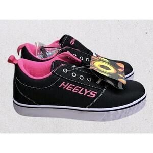Heelys Pro 20 Youth Size 1 Skate Shoes Black/Pink NWT